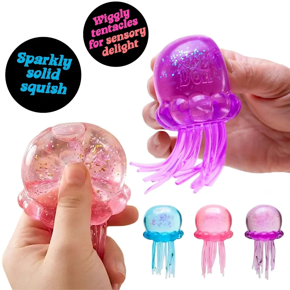 Nee Doh Jellyfish & Cube Squish Toy